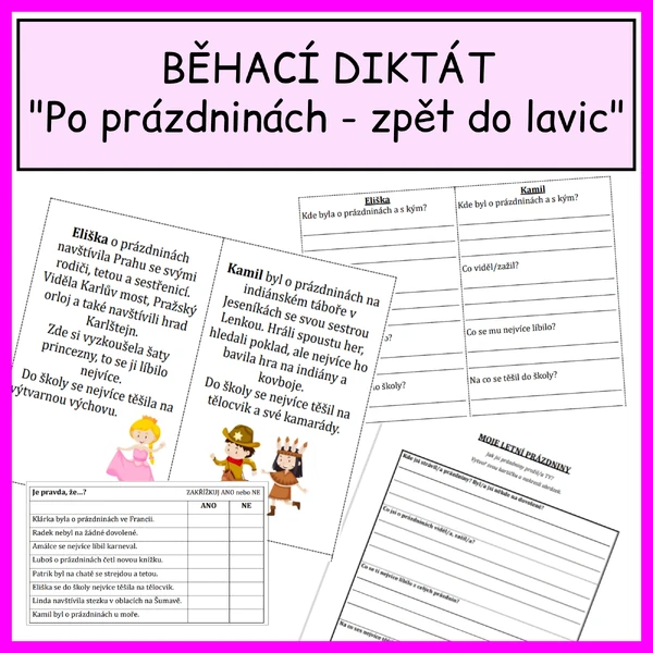 Běhací diktát - "Po prázdninách - zpět do lavic"