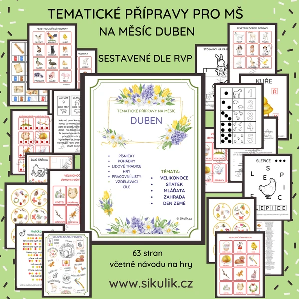 TEMATICKÉ PŘÍPRAVY PRO VÝUKU NA DUBEN