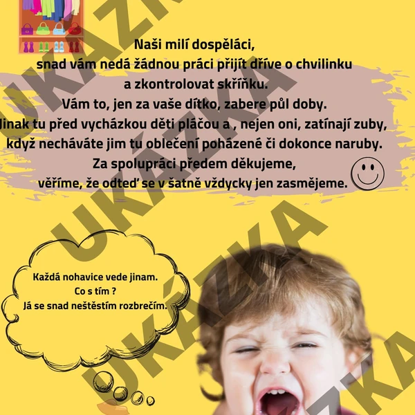 Plakát do šatny MŠ