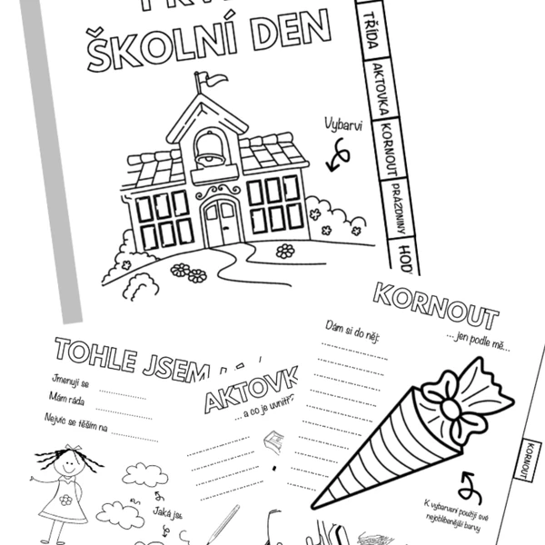 První školní den - flipbook