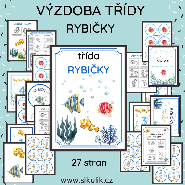 VÝZDOBA TŘÍDY RYBIČKY