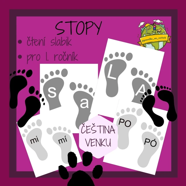 🦶🏽STOPY - první čtení slabik