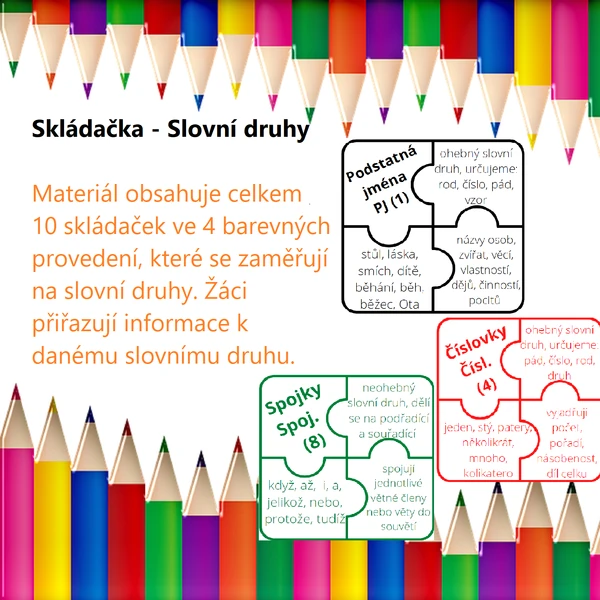 Skládačka - slovní druhy