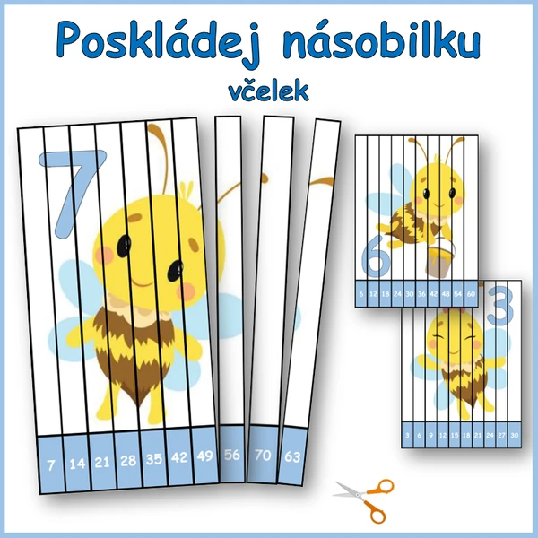 Poskládej násobilku VČELEK