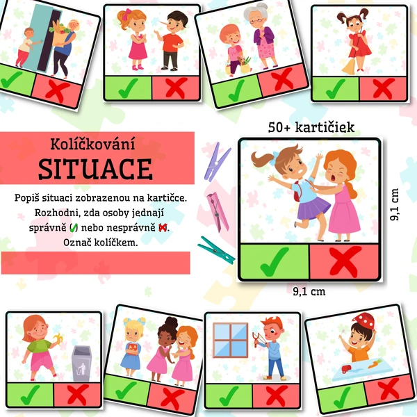 Kolíčkování - Situace
