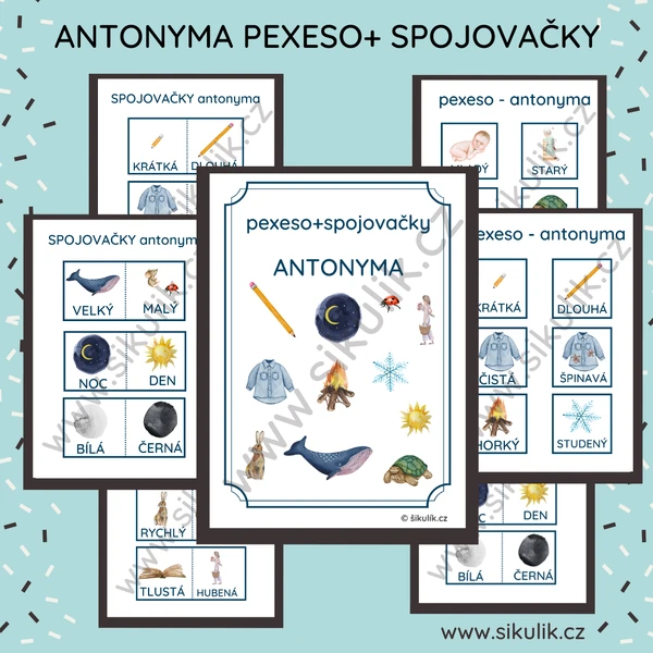 PEXESO + SPOJOVAČKY ANTONYMA