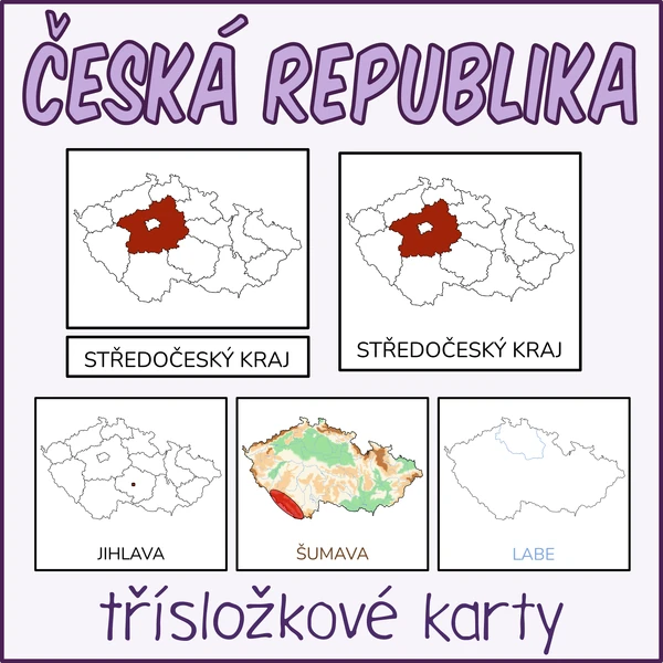Česká republika - Třísložkové karty