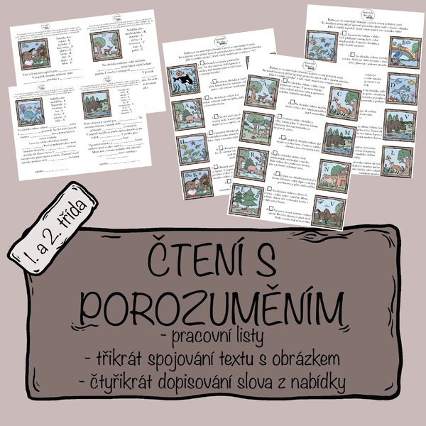 Čtení s porozuměním - pracovní listy
