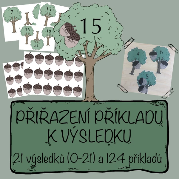 Kartičky - sčítání a odčítání do 20