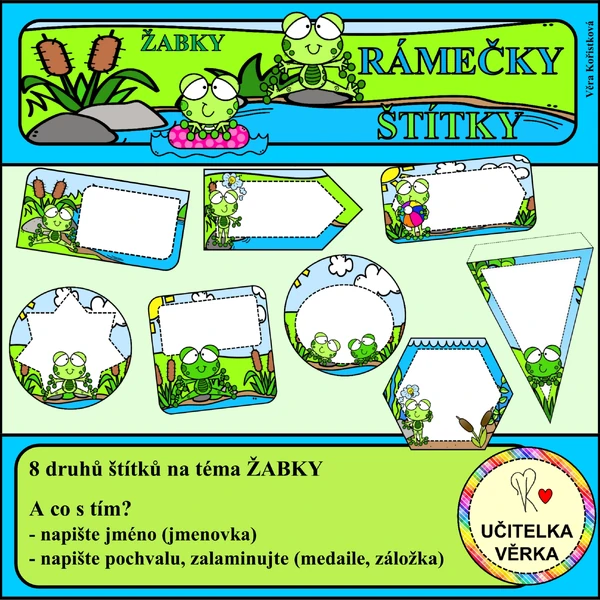 RÁMEČKY, ŠTÍTKY – ŽABKY
