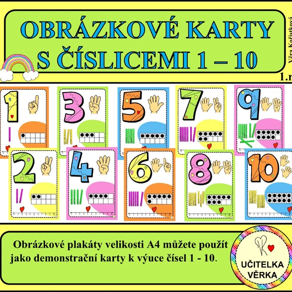 OBRÁZKOVÉ KARTY S ČÍSLICEMI 1 – 10