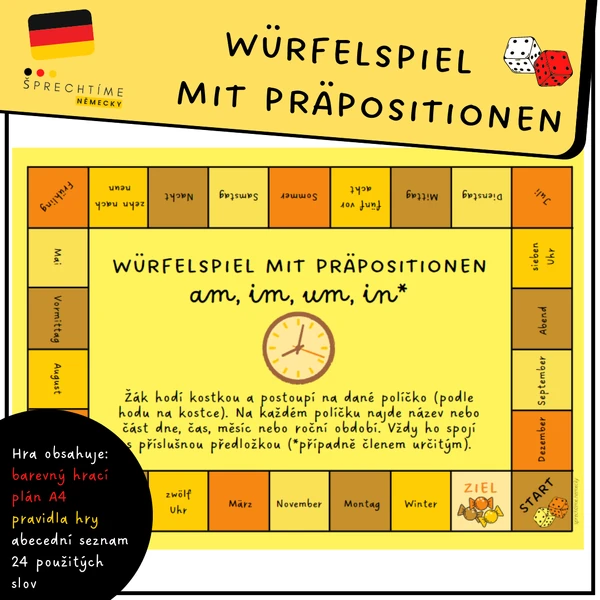 Würfelspiel PRÄPOSITIONEN