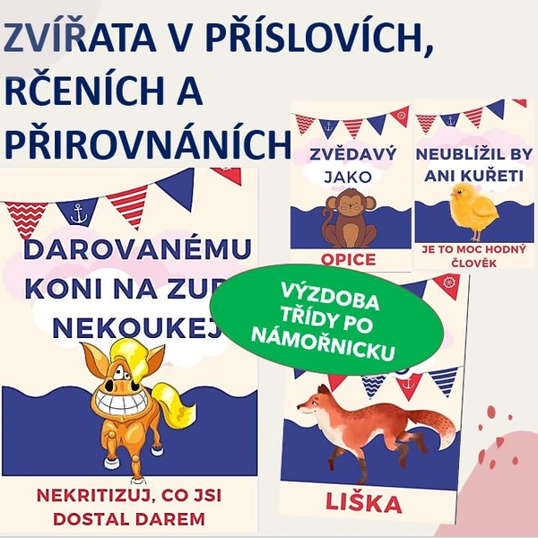 ZVÍŘATA V PŘÍSLOVÍCH, RČENÍCH A PŘIROVNÁNÍCH - VÝZDOBA TŘÍDY