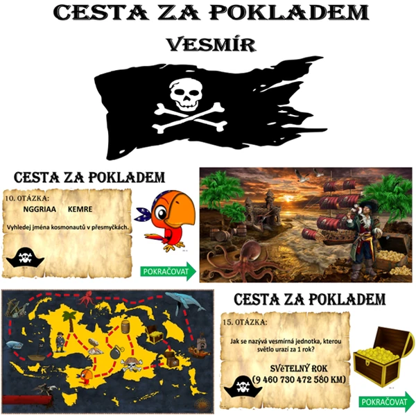 Cesta za pokladem - vesmír