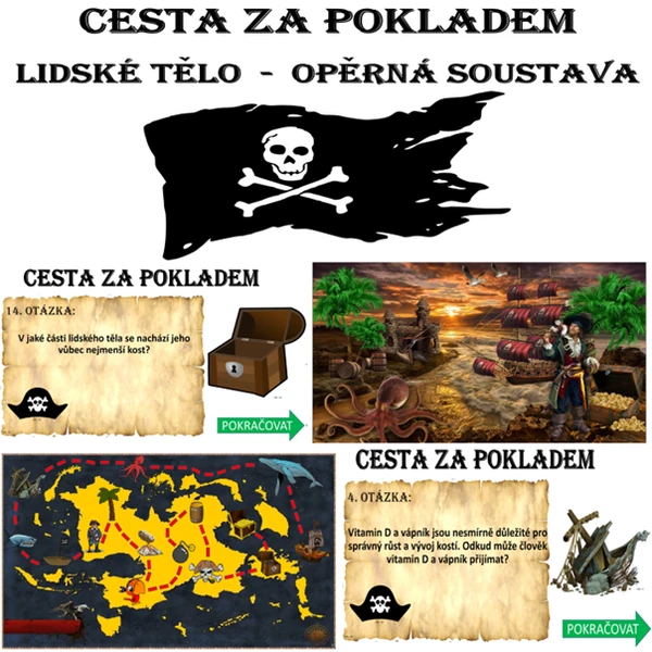Cesta za pokladem - opěrná soustava