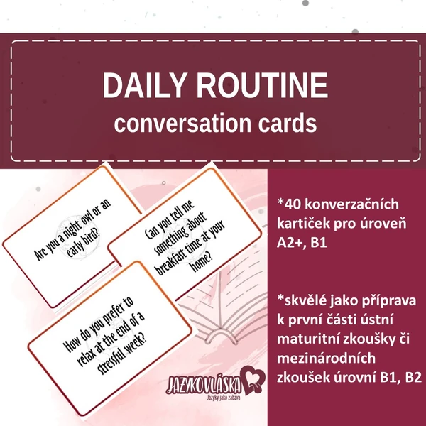 Daily routine conversation cards