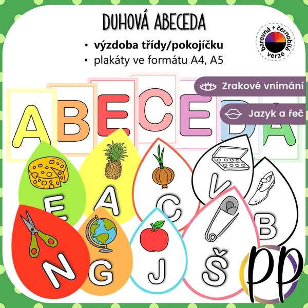 Duhová abeceda (výzdoba)