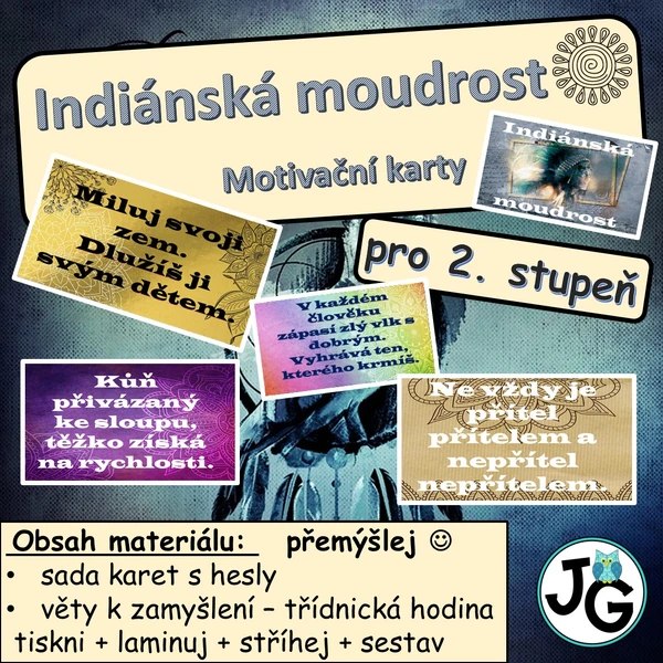 indiánská moudrost - výzdoba 2.stupeň