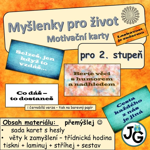 Myšlenky pro život - výzdoba 2.stupeň