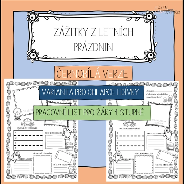Jaké byly prázdniny? Pracovní list.