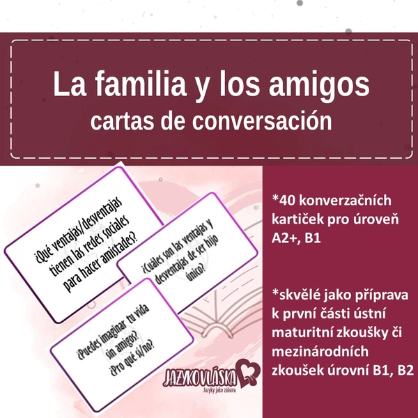 La familia y los amigos cartas de conversación