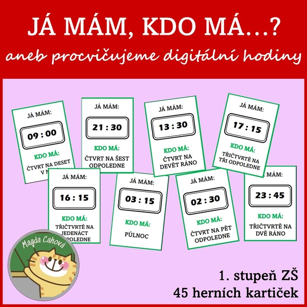 Já mám, kdo má..? digitální hodiny