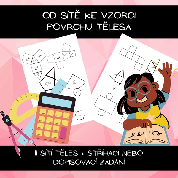 Od sítě ke vzorci povrchu tělesa a bez jedné stěny