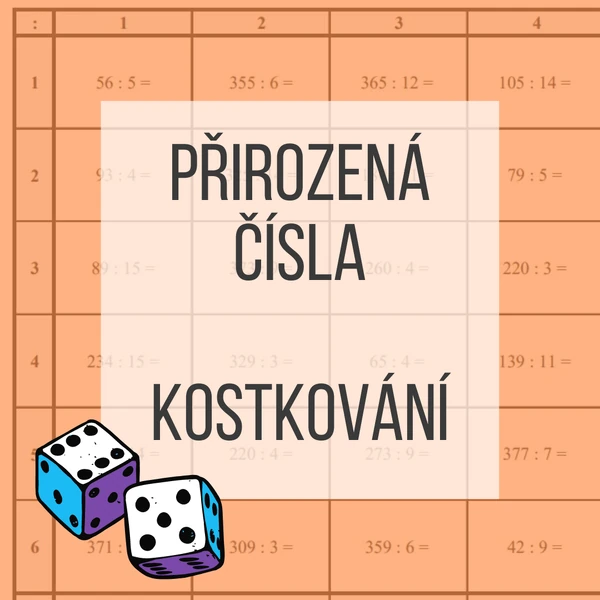 Kostkování - přirozená čísla