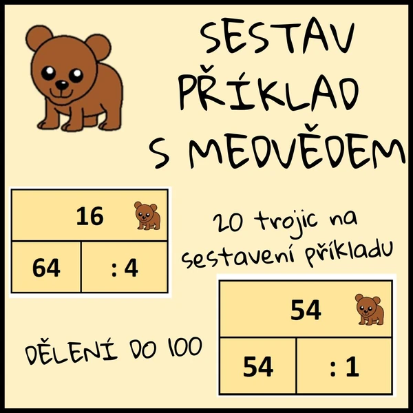 SESTAV PŘÍKLAD - dělení do 100