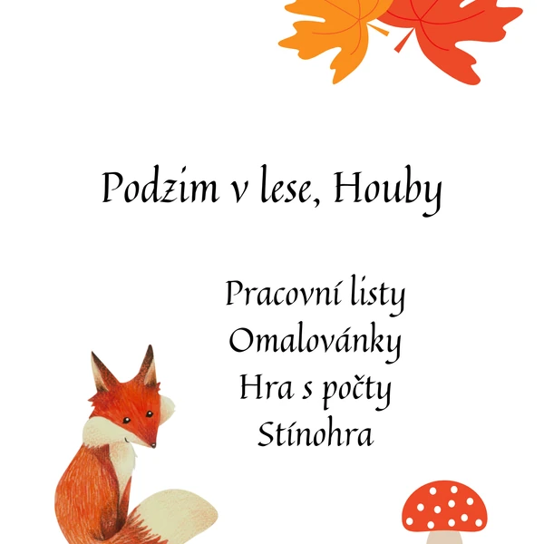 Podzim v lese, houby