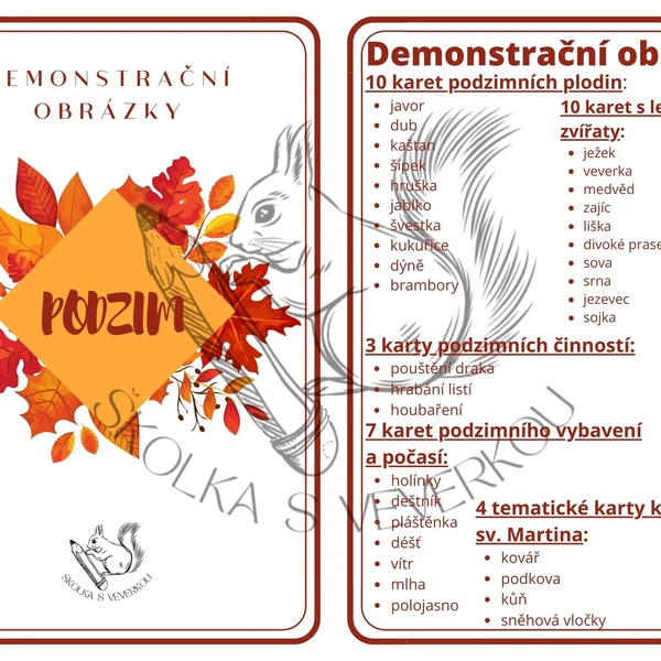PODZIM demonstrační obrázky