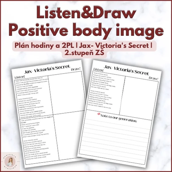 Listen and draw | Positive body image | Plán hodiny a PL pro 2.stupeň ZŠ