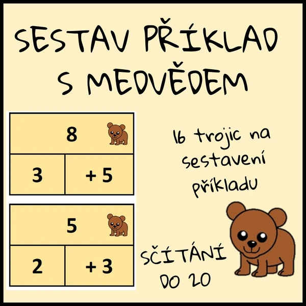 SESTAV PŘÍKLAD - sčítání do 20