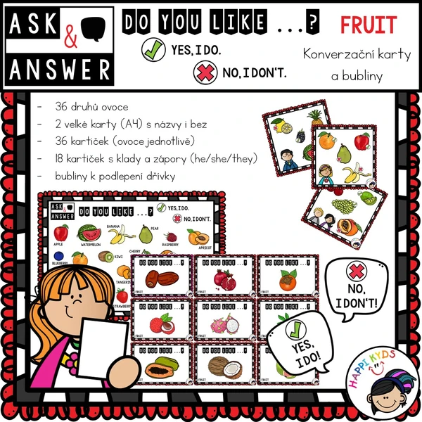 Ask and answer - DO YOU LIKE ...? (FRUIT) - Sada