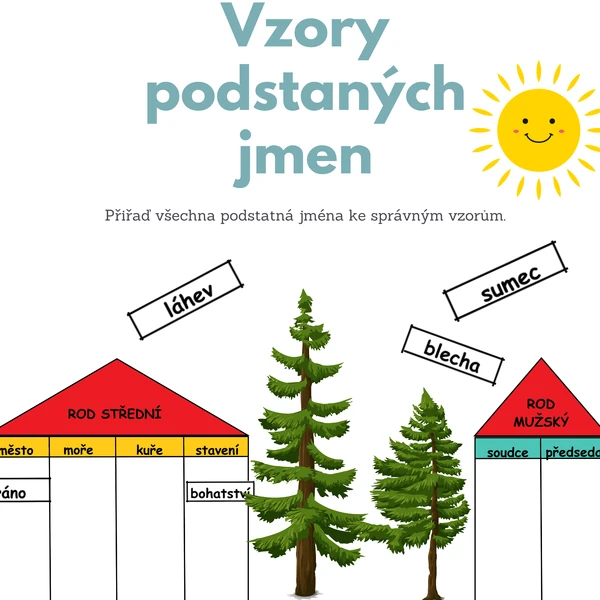 Vzory pods. jmen - domečky