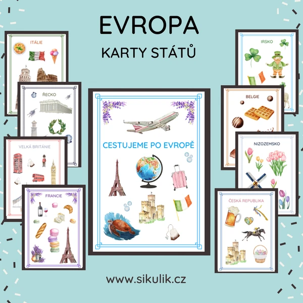 CESTUJEME PO EVROPĚ- KARTY STÁTŮ