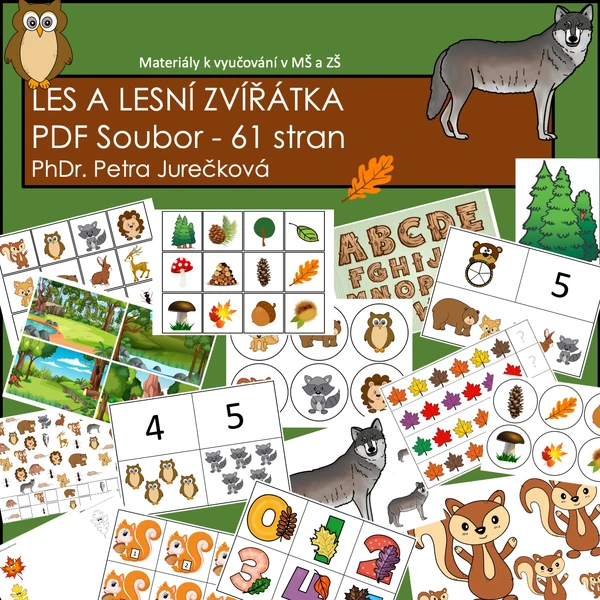 LES - LESNÍ ZVÍŘÁTKA, PDF Mega-soubor, 61 stran
