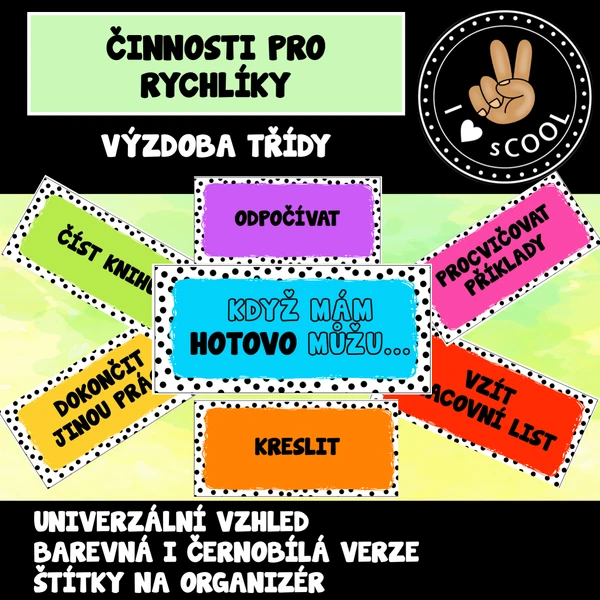 Činnosti pro rychlíky - výzdoba třídy