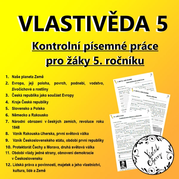 VLASTIVĚDA 5: Kontrolní písemné práce pro žáky 5. ročníku