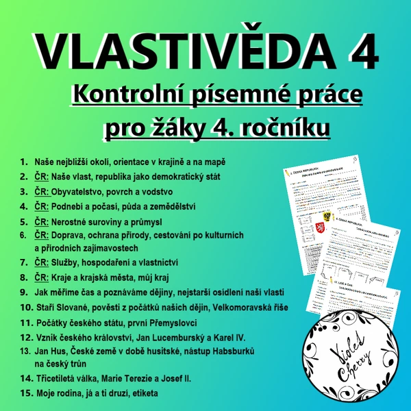 VLASTIVĚDA 4: Kontrolní písemné práce pro žáky 4. ročníku