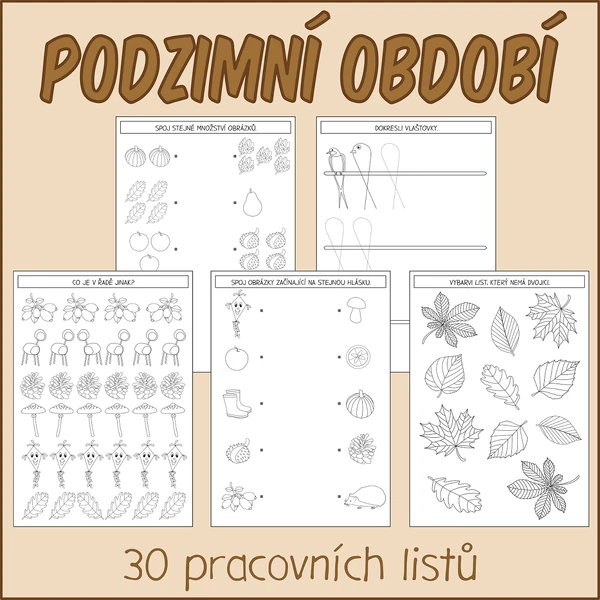 Podzim - pracovní listy