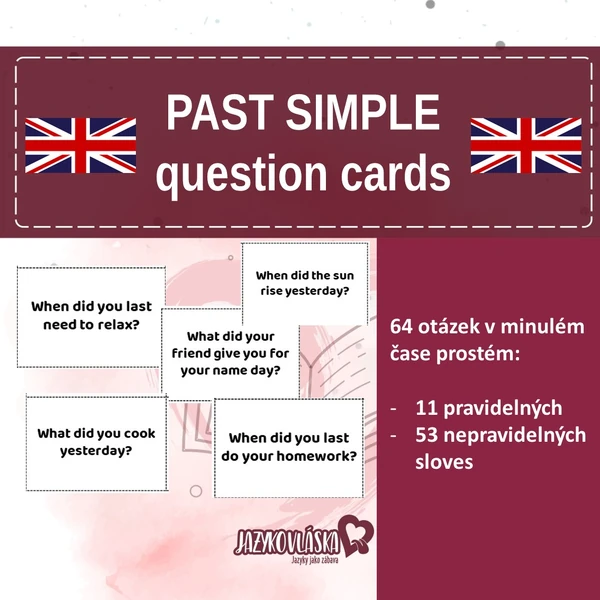 Past simple question cards