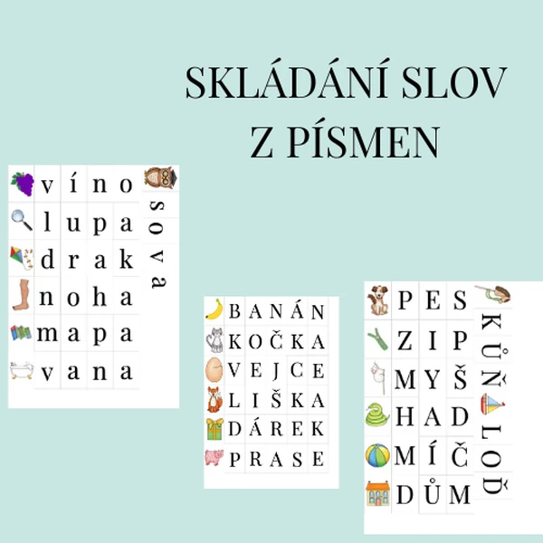 Skládání slov z písmen 
