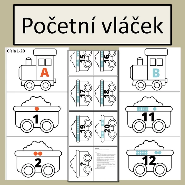 Početní vláček - čísla 1-20