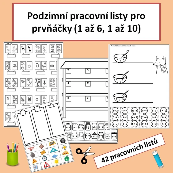 Podzimní pracovní listy pro prvňáčky
