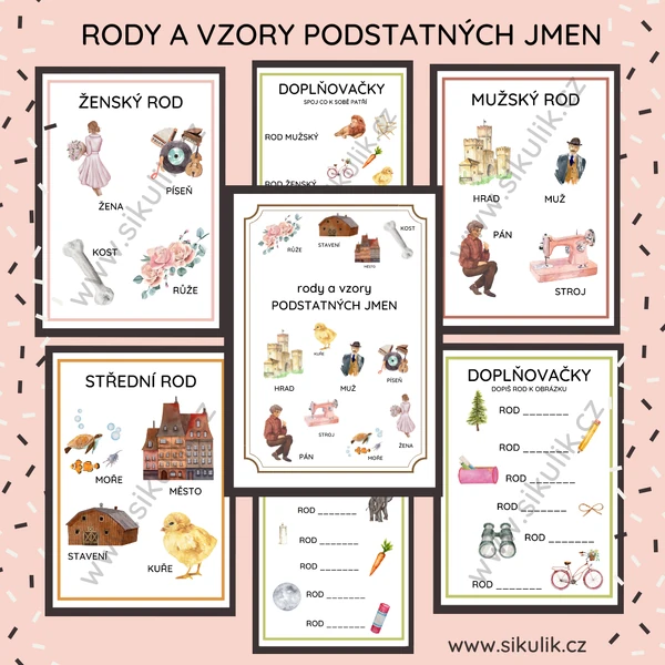 RODY A VZORY PODSTATNÝCH JMEN