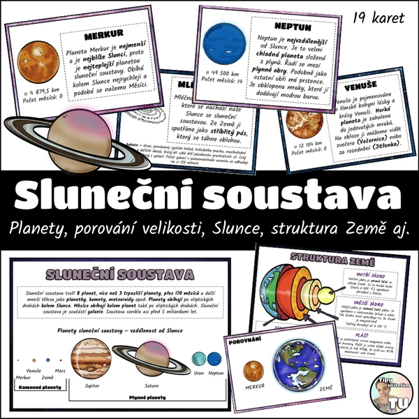 Solární systém, sluneční soustava, planety, vesmír