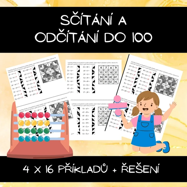 Sčítání a odčítání do 100 - ornament