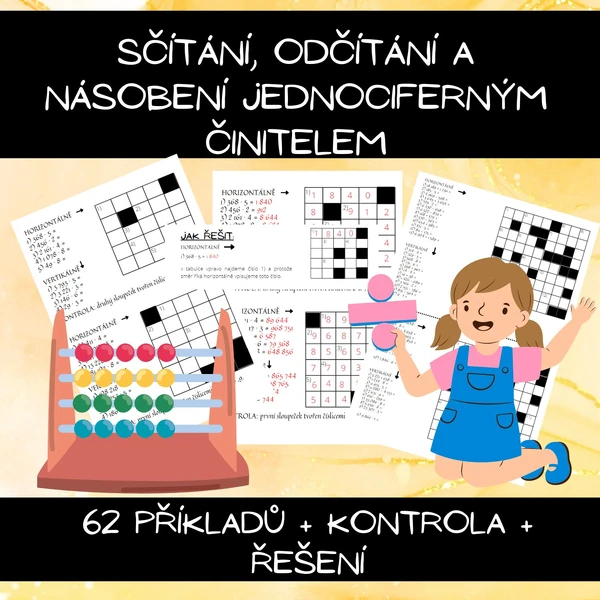 Sčítání, odčítání a násobení jednociferným činitelem