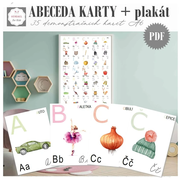 DEMONSTRAČNÍ KARTY ABECEDA + PLAKÁT A3
